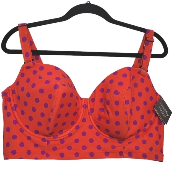 Smart & Sexy Long Lined Underwire Bikini Top 44D - Picture 3 of 6